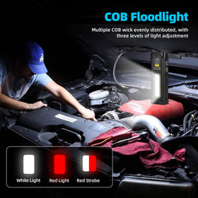 DARKBEAM UV Flashlight COB side lights provide white and red illumination