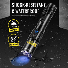 Darkbeam UV flashlight used to detect pet urine and residues