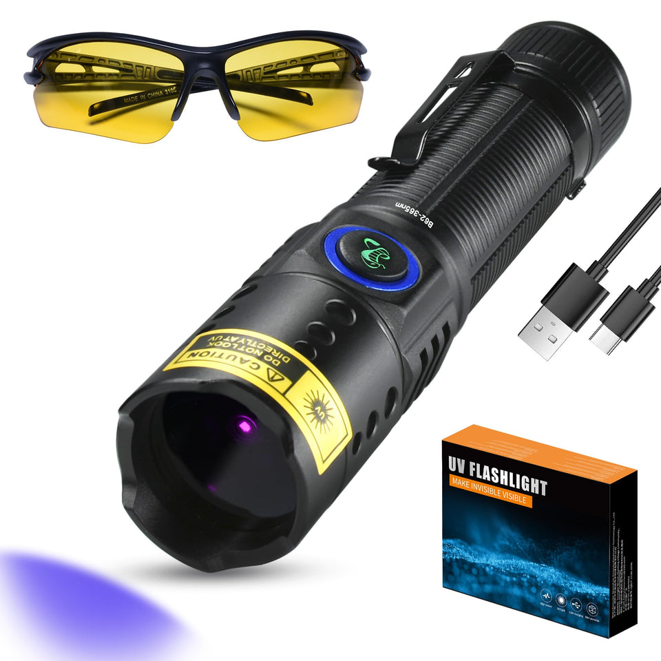 DARKBEAM UV365 handheld flashlight enables quick fluorescence inspection.