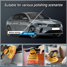 Darkboom polisher ergonomic rubber grip emphasizes comfortable control during long detailing sessions.
