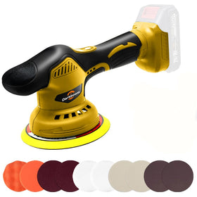 Darkboom cordless buffer polisher front view shows compact ergonomic design for comfortable handling.