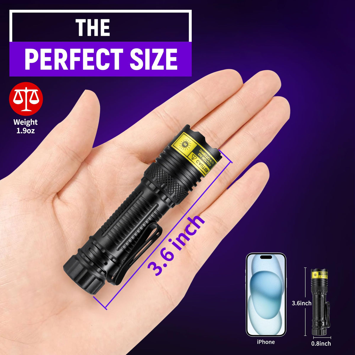 DARKDAWN IPX6 waterproof UV torch for rugged environments.