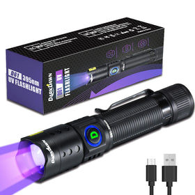 DARKDAWN UV Flashlight 395nm reveals fluorescence for quick hidden-detail spotting.