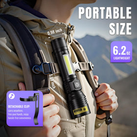 DARKDAWN UV flashlight with rugged aluminum body built for durability.