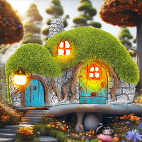 Darkdec outdoor figurine lights illuminate the garden with solar power
