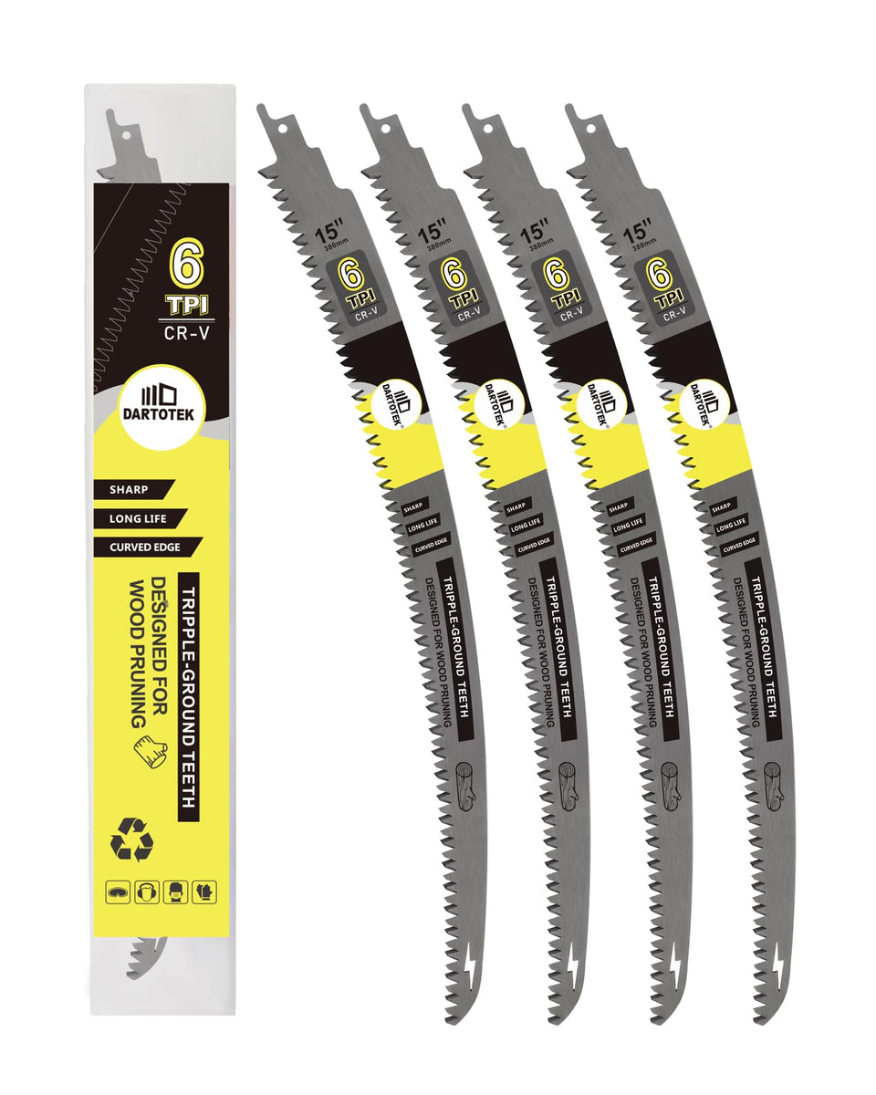 DARTOTEK 15-inch pruning blade with Japanese teeth for fast cuts.