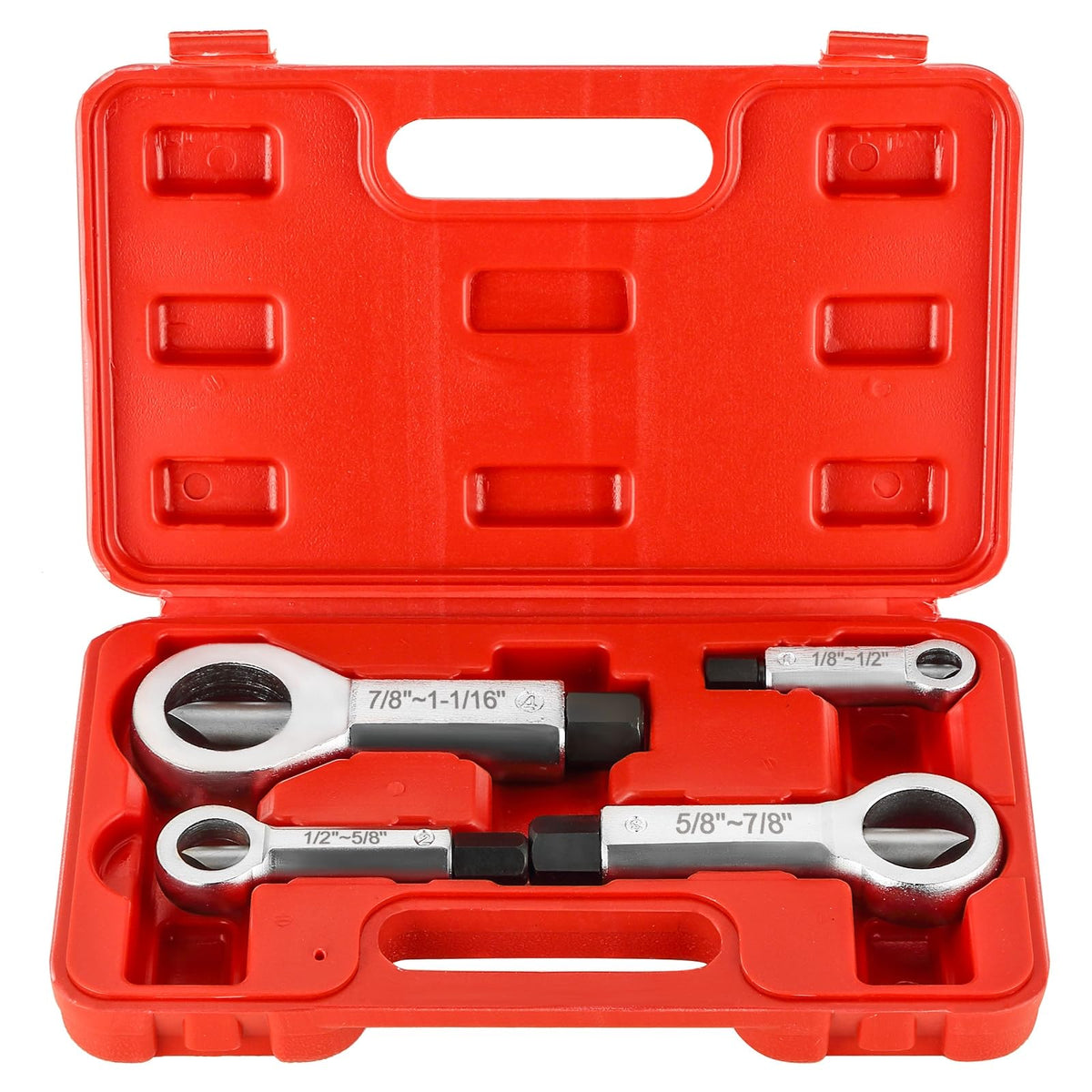 DASBET 4-piece nut splitter case shows organized storage for quick projects.
