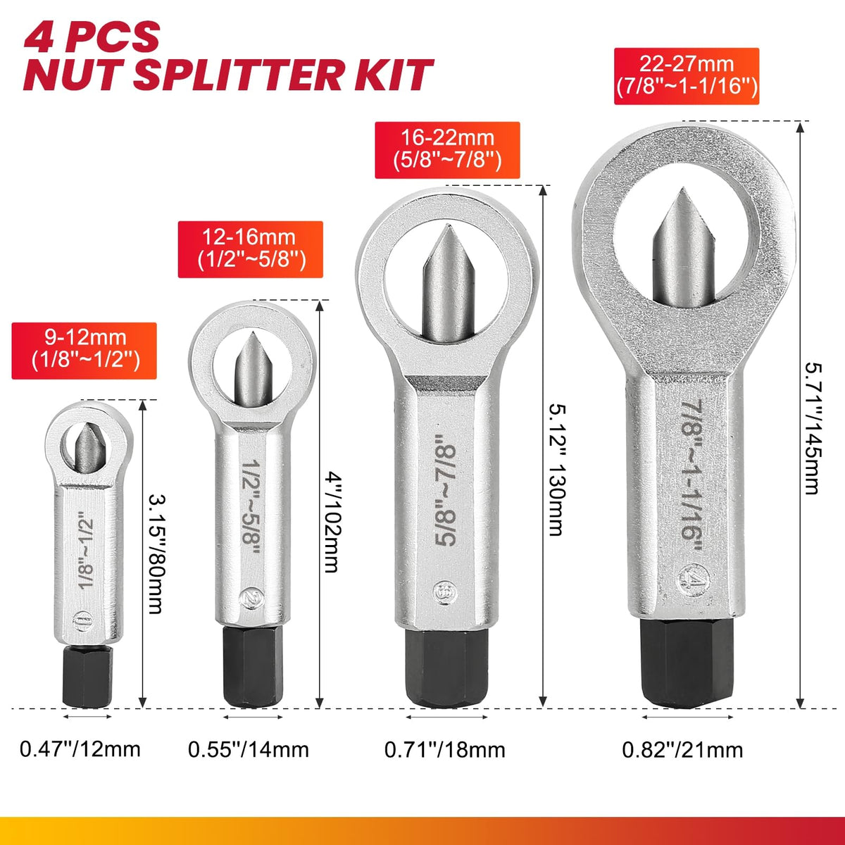 DASBET nut splitter metal body demonstrates durable construction for tough nuts.