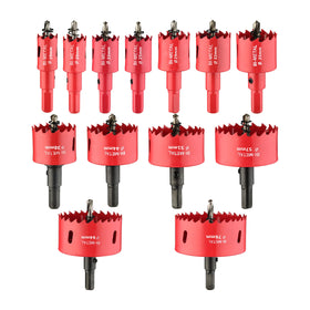 Dashap 13PCS Bi-Metal Hole Saw Kit with broad diameter range for clean cuts.