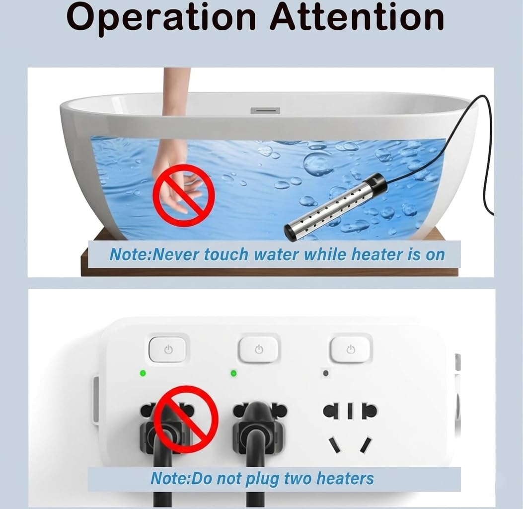 Dastminear bathtub and pool use delivers quick warm water.