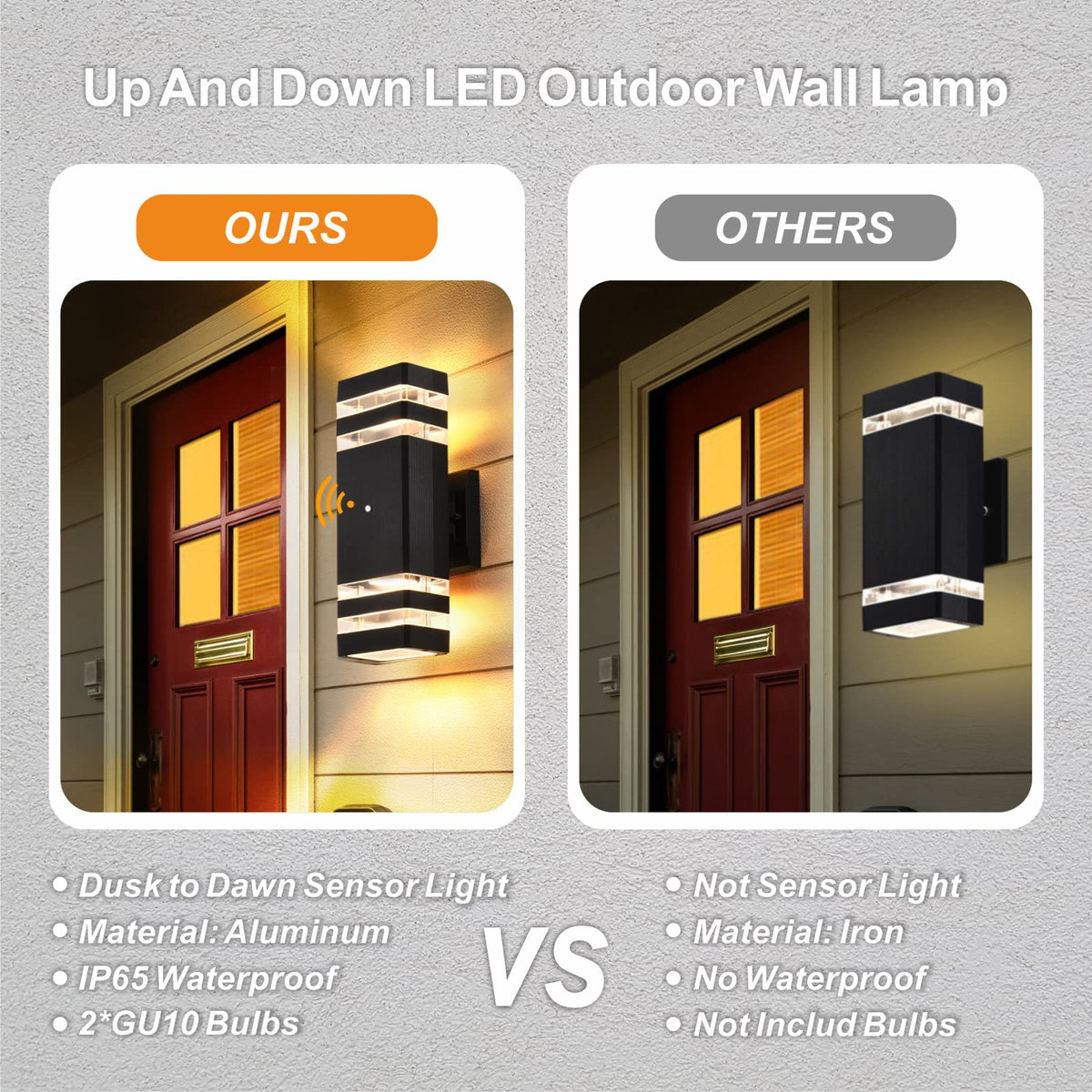 DASTOR 3000K warm white bulbs deliver inviting glow for patios and doorways.