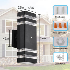 DASTOR black matte finish adds modern style to porches and garages.