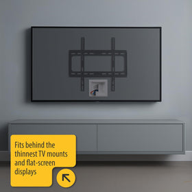 Drywall mounting wings enable quick, sturdy installation.