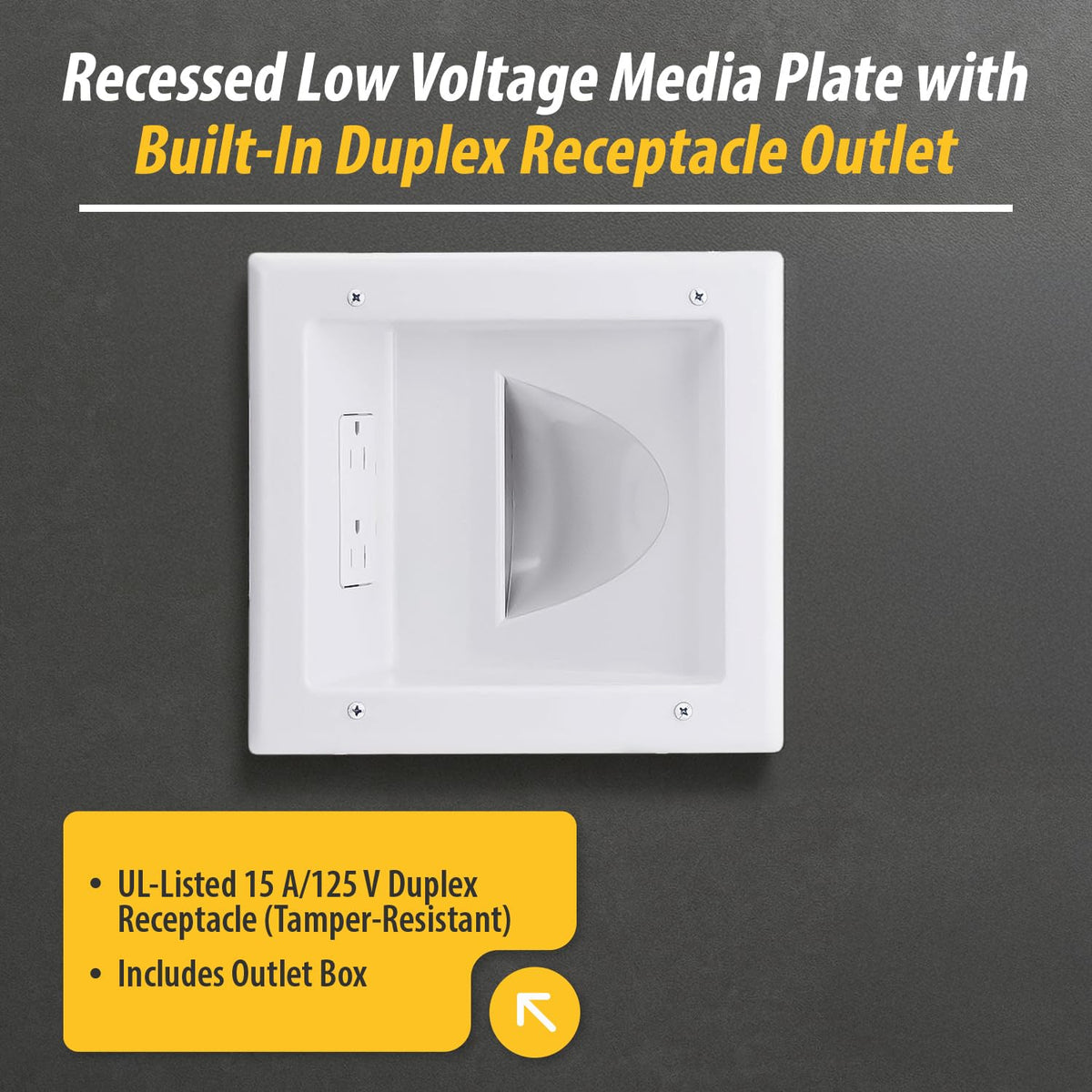 Slim profile blends with modern entertainment centers.