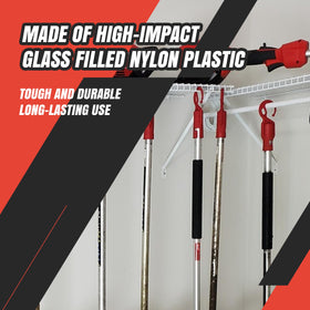 DAULT twist-lock and double-hook provide secure hanging for heavy tools in any setup