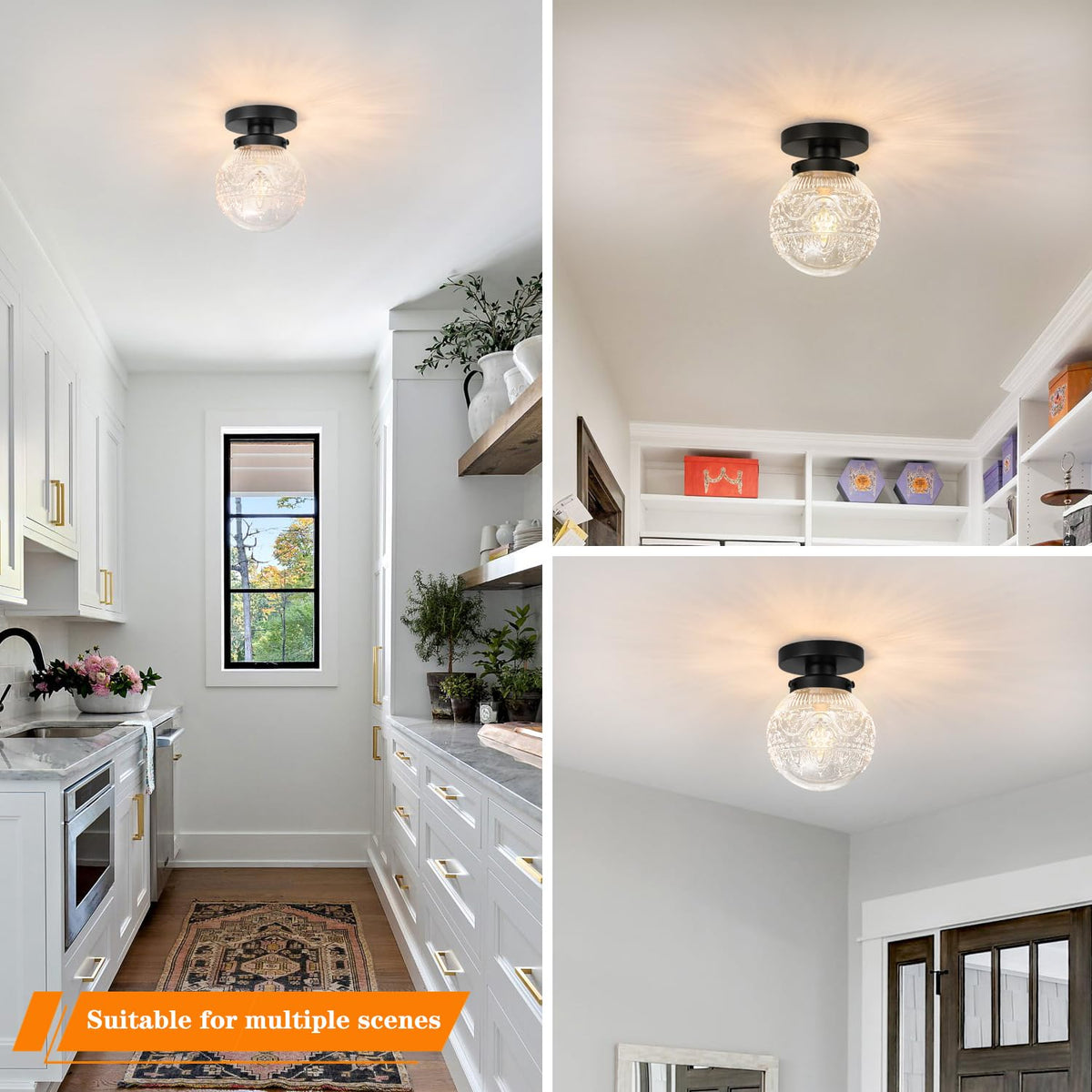 Daunton clear glass shade detail highlighting quality and design