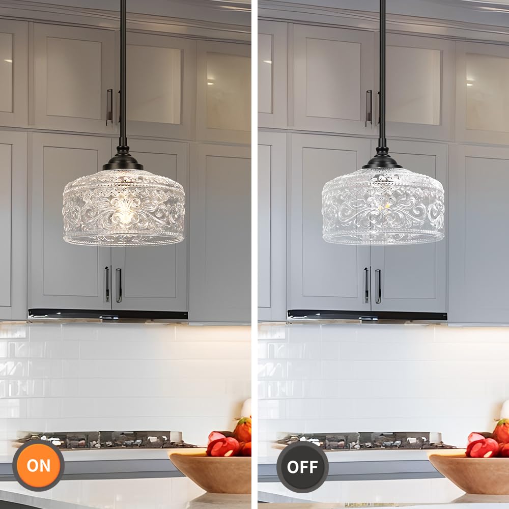 Daunton pendant light complements farmhouse decor with modern practicality.