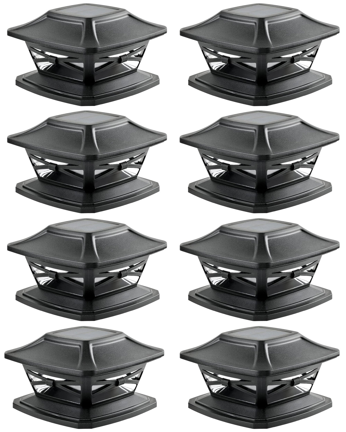 Davinci Flexfit solar post cap light with 4x4 base, nighttime visibility.