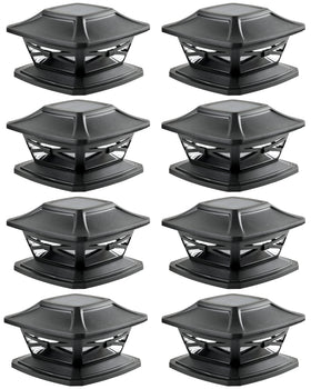 Davinci Flexfit solar post cap light with 4x4 base, nighttime visibility.