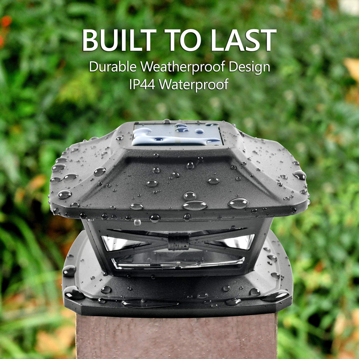 Davinci Lighting Flexfit solar post cap lights glow at night with auto-on
