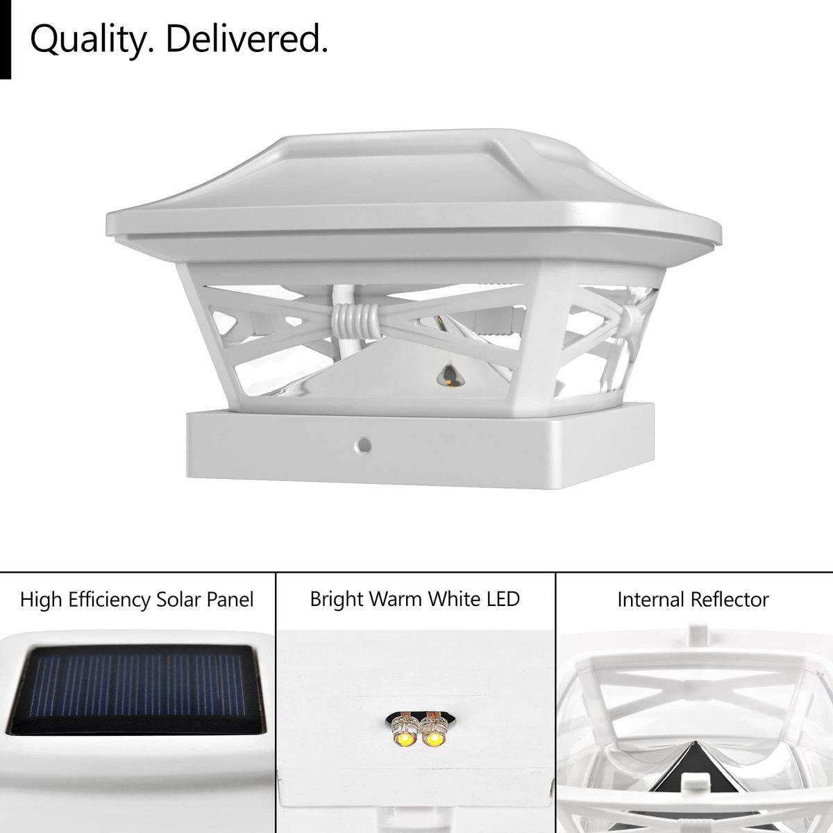 Davinci Lighting Renaissance post bases shown for 4x4, 5x5, and 6x6 posts.