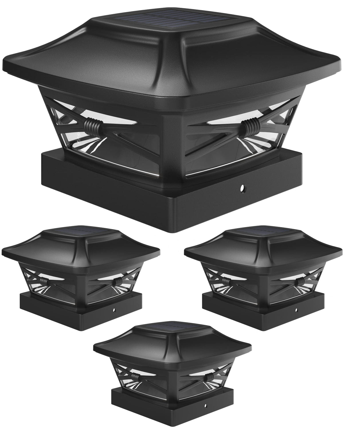 Davinci Lighting Renaissance post cap on a 4x4 base provides subtle ambient outdoor lighting.