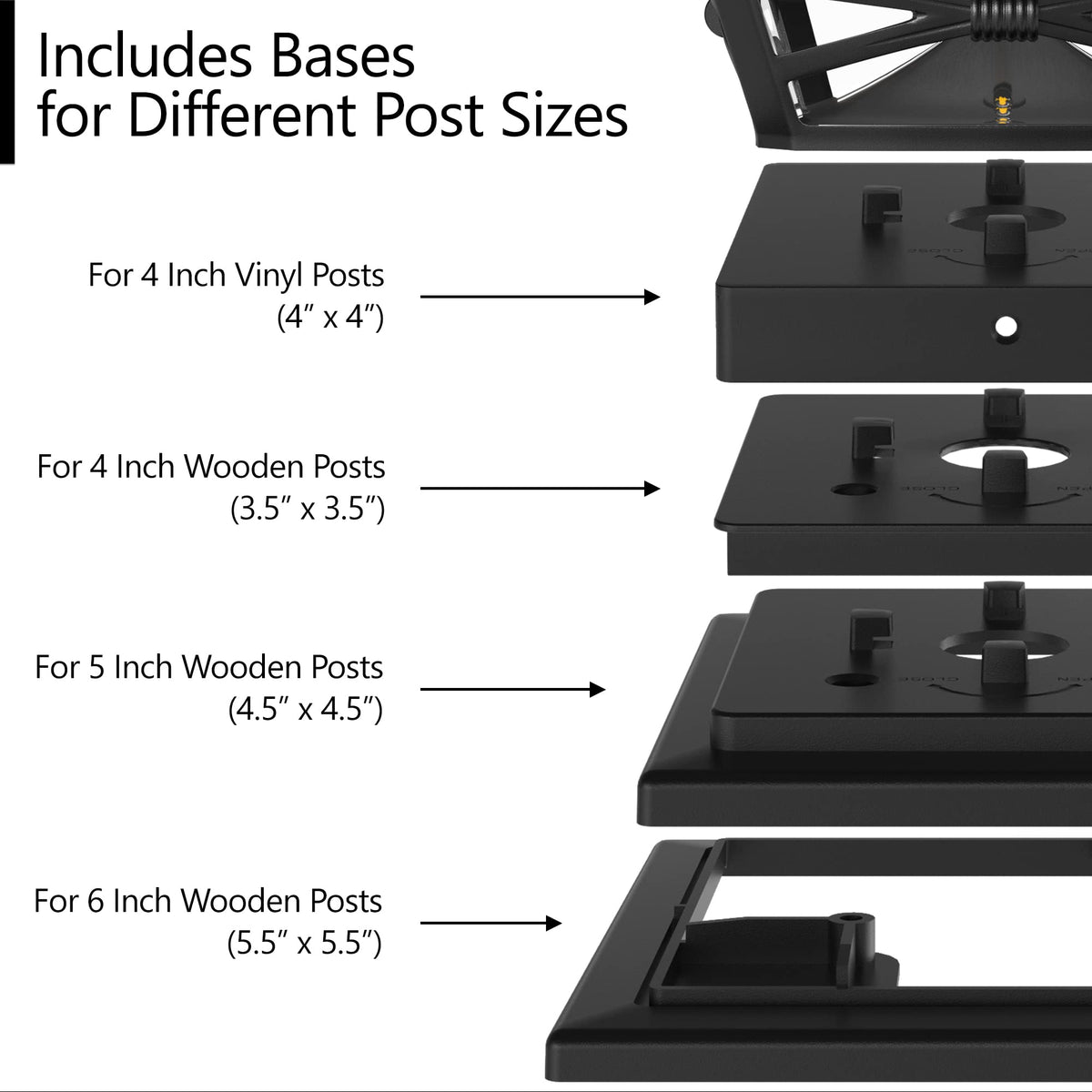 Davinci Lighting Renaissance post cap on a 5x5 base brightens walkways safely.