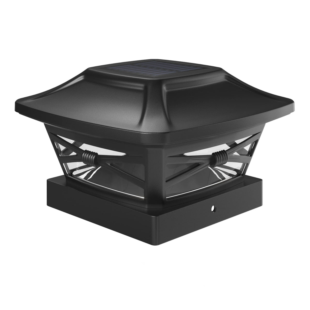 Davinci Lighting Renaissance solar post cap light on a post delivers soft outdoor ambience