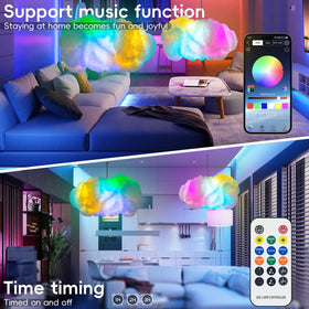 DAWELED bedroom cloud lights create cozy ambience and backdrop