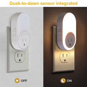 Dawnrise amber 2200K night light provides warm glow.
