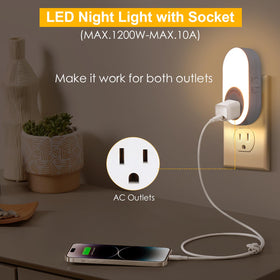 Dawnrise dusk-to-dawn sensor night light with automatic on/off.