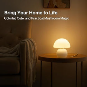Dawnwake bedside lamp features hand-blown glass base for unique decor