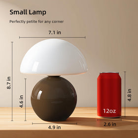 Dawnwake compact lamp on a bedside table fits living room decor