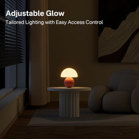 Dawnwake glass-base mushroom lamp adds contemporary elegance to interiors.