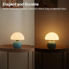 Dawnwake hand-blown bedside lamp adds artistic flair to your space