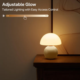 Dawnwake hand-blown glass base lamp adds unique craftsmanship to any room.