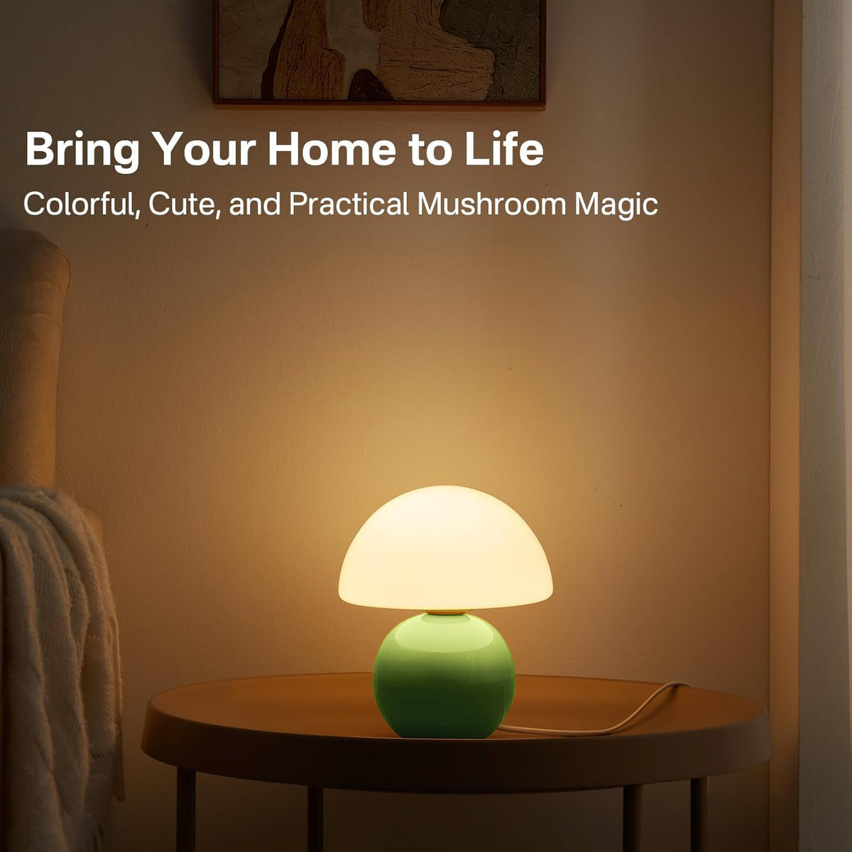 Dawnwake hand-blown glass base creates a unique decor piece.