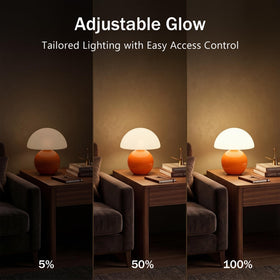 Dawnwake lamp close-up reveals hand-blown glass texture