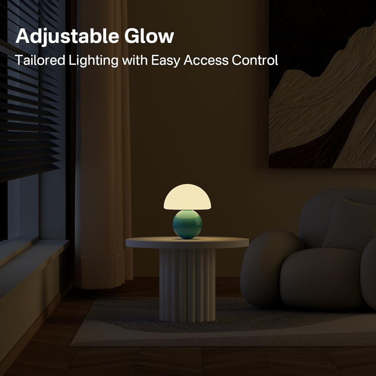 Dawnwake mushroom lamp serves as stylish room decor and accent piece