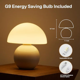 Dawnwake soft ambient light enhances the nightstand area