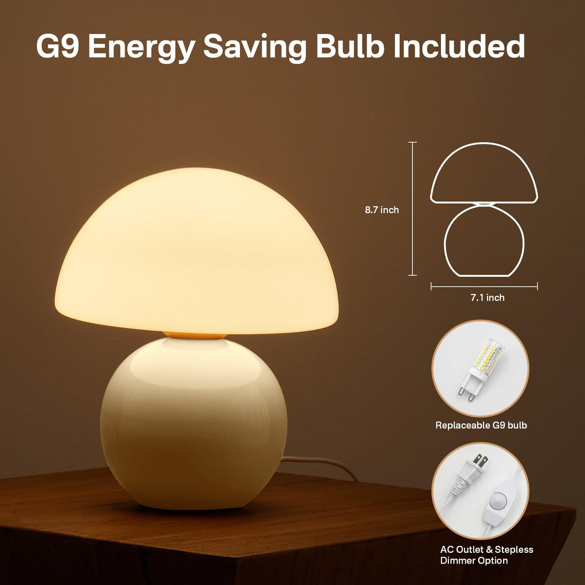 Dawnwake soft glow lamp emits flicker-free, warm illumination.