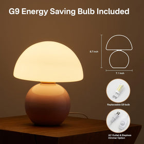 Dawnwake soft mushroom light creates warm room ambience for any space.