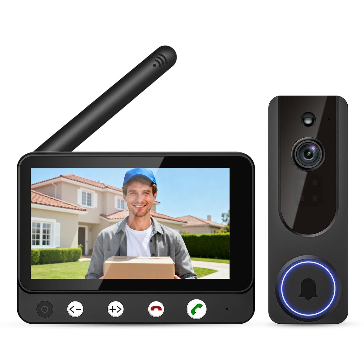 Daxadripo doorbell camera front view for quick secure entry at a glance.