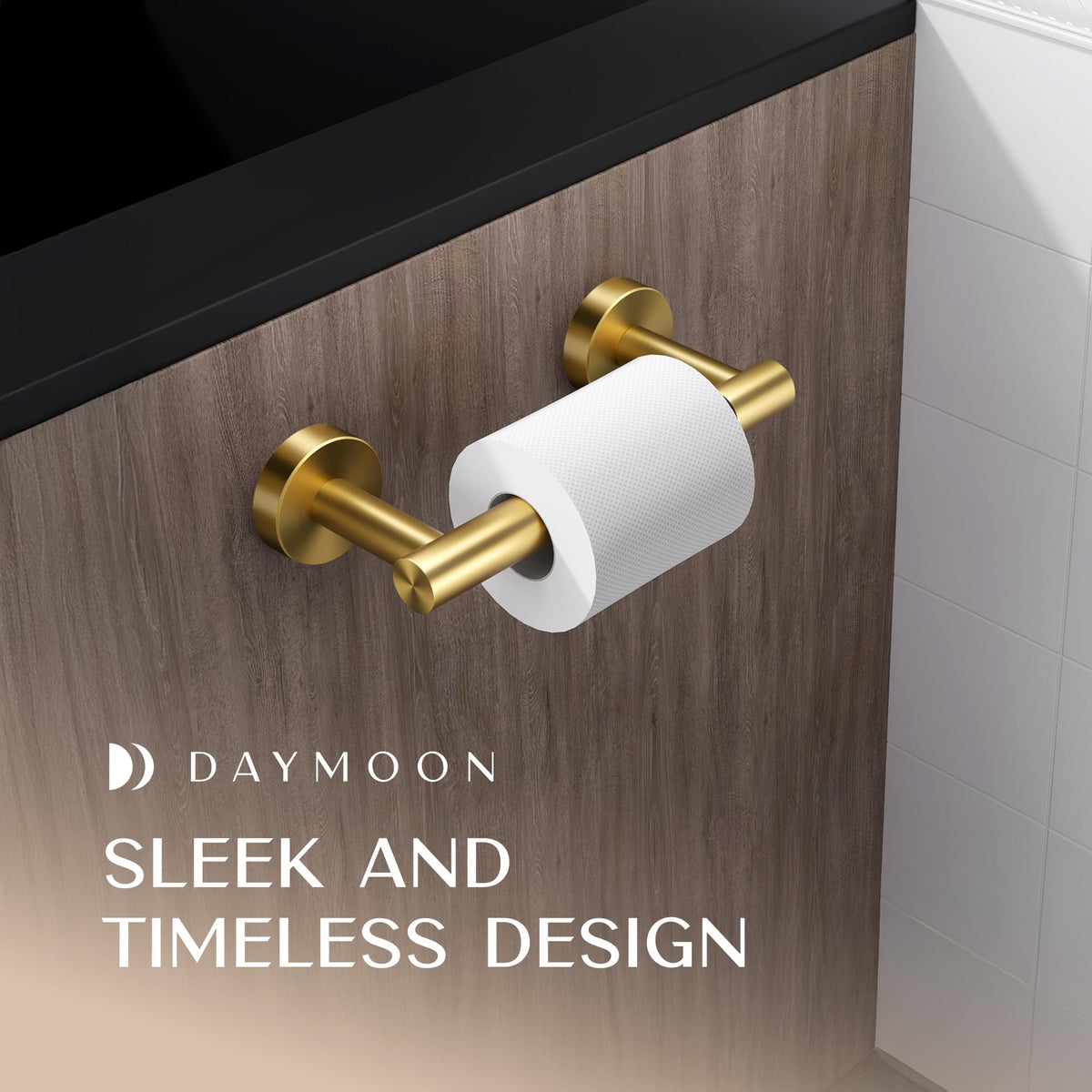 Day Moon Designs pivoting holder enables quick, tidy roll changes.