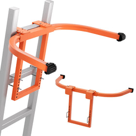 Dayacoco Ladder Stabilizer front view with stable extension ladder near gutter