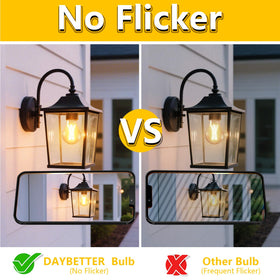 DAYBETTER A19 CRI80+ glass filament bulb enhancing true color in rooms.