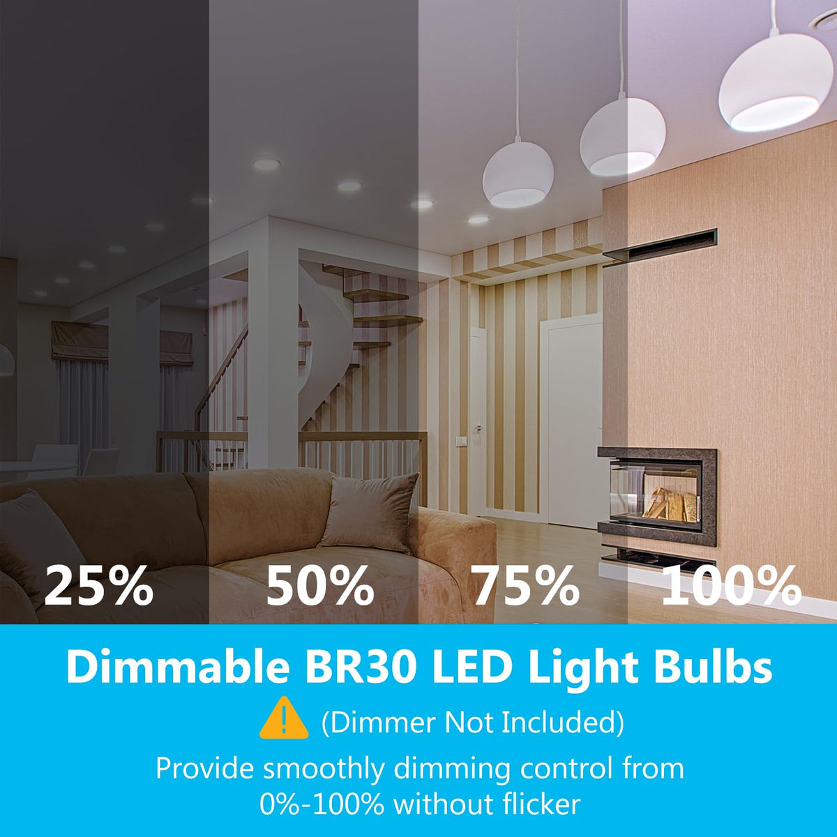 DAYBETTER BR30 bulb with 120-degree beam for wall washing