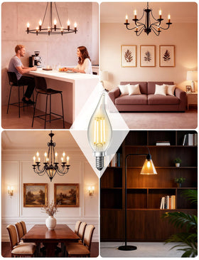 DAYBETTER decorative light bulb suitable for chandeliers and sconces