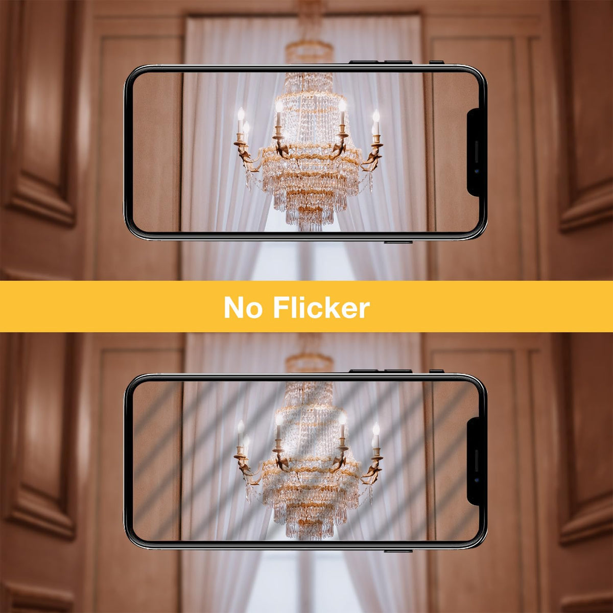 DAYBETTER dimmable bulbs in dining room setup show adjustable mood lighting