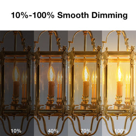 DAYBETTER E12 chandelier bulb in installation scene demonstrates easy screw-in base